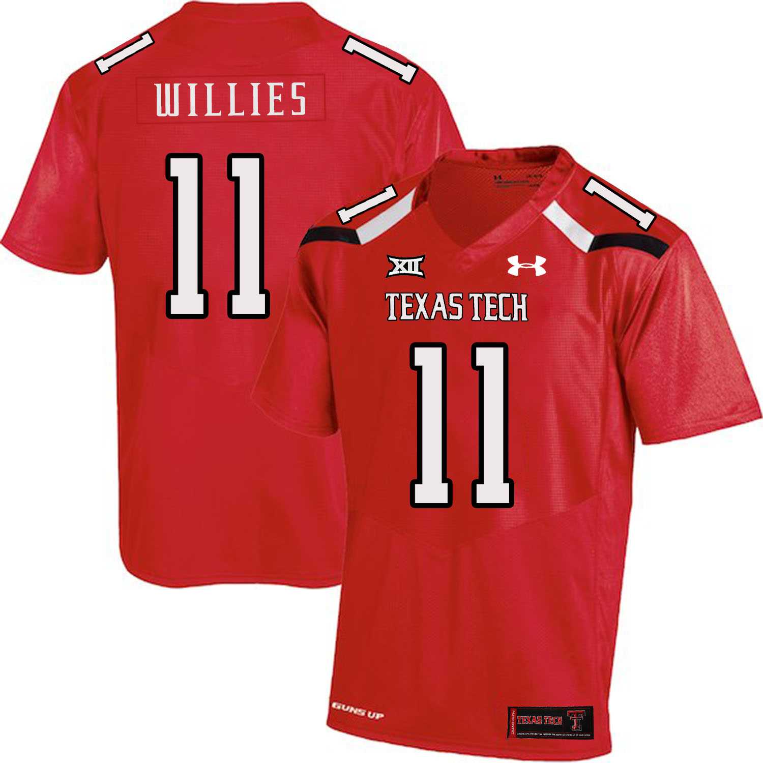 Texas Tech Red Raiders #11 Derrick Willies Red College Football Jersey